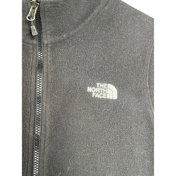 The North Face Full Zip‎ Logo Fuzzy Fleece Jacket Womens Size M Black Extra Soft - Picture 5 of 13
